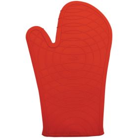 Gourmet By Starfrit 080235-006-0000 Silicone Oven Mitt, 12", Red