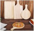 Durable Solid Wood Pizza Tray Steak Food Plate Bread Wood Plate-6 Inch