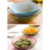 Square Creative Transparent Dessert Plate Fruit Container -Blue