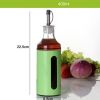 400ML Household Glass Oil Jar Oil & Vinegar Bottle Oil Dispenser Cruet, U