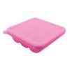 Square Safe And Soft Silicon Ice Cube Tray With Silicon Lid, Rose Red