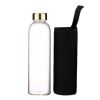 Lovely 550 ML Glass Water Bottle With Black Glass Wrapper (24*6.5cm)