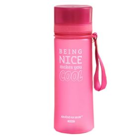 Water Bottle Sport Twisting Lid Bottle Rose Red(20.2*6.4cm)