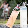 550 ML Unique and Stylish High-quality Glass Water Bottle Water Container,Black