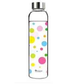550 ML High-quality Glass Water Bottle Water Container,Colorful Bubbles