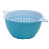 Plastic Double-Layer Multifunctional Drain Dasket  Candy Fruit Tray ( big blue )
