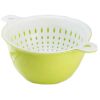 Plastic Double-Layer Multifunctional Drain Dasket  Candy Fruit Tray( big green )