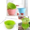 Plastic Double-Layer Multifunctional Drain Dasket  Candy Fruit Tray( big green )