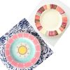 Ceramic Snack Tray Dessert Dish Candy Fruit Tray Salad Plate Colorful Petal
