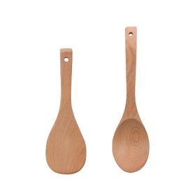 Wooden Cooking Utensils Set, Rice Spoon + Soup Ladle