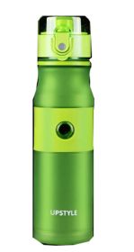 Plastic Outdoor Sport Lovers High Capacity Tea Water Space Cup Bottle,green
