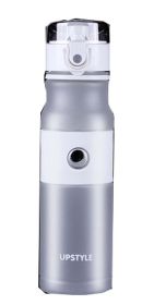 Plastic Outdoor Sport Lovers High Capacity Tea Water Space Cup Bottle, gray