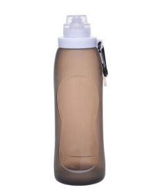 New Silicon Anti-Bottle Hiking/Walking/Camping/Sport Water Bag GRAY, 500ml