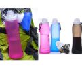 New Silicon Anti-Bottle Hiking/Walking/Camping/Sport Water Bag GRAY, 500ml