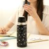 Black Print Vacuum Bottle Stainless Steel Water Bottle 350 ML