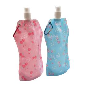 [BLUE & PINK]Creative SAKURA Anti-Bottle Hiking/Camping Water Bag, 480ml??2 Pic