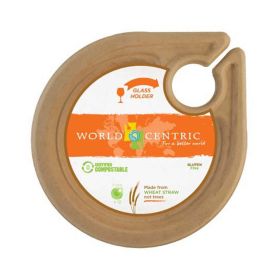 World Centric Plate with Wine Glass - Case of 12 - 12 Count