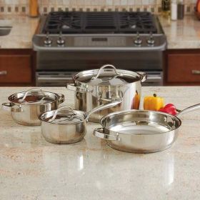 EverClad 7pc Heavy Duty Stainless Steel Cookware Set