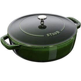 Staub  Saut Pan with Chistera structure 2.75qt Basil 12612485