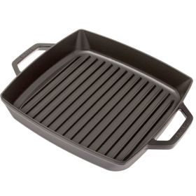 Staub Double Handle Square Grill 11" Black 12012823